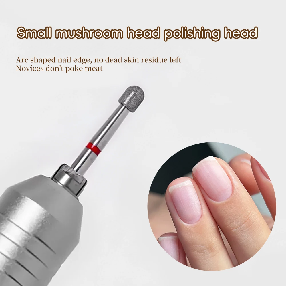 KANIU Round-Tip Safety Mushroom-Shaped Buffing Head Durable Universal Nail Buffing Head Suitable For Nail Removal Shaping Polish