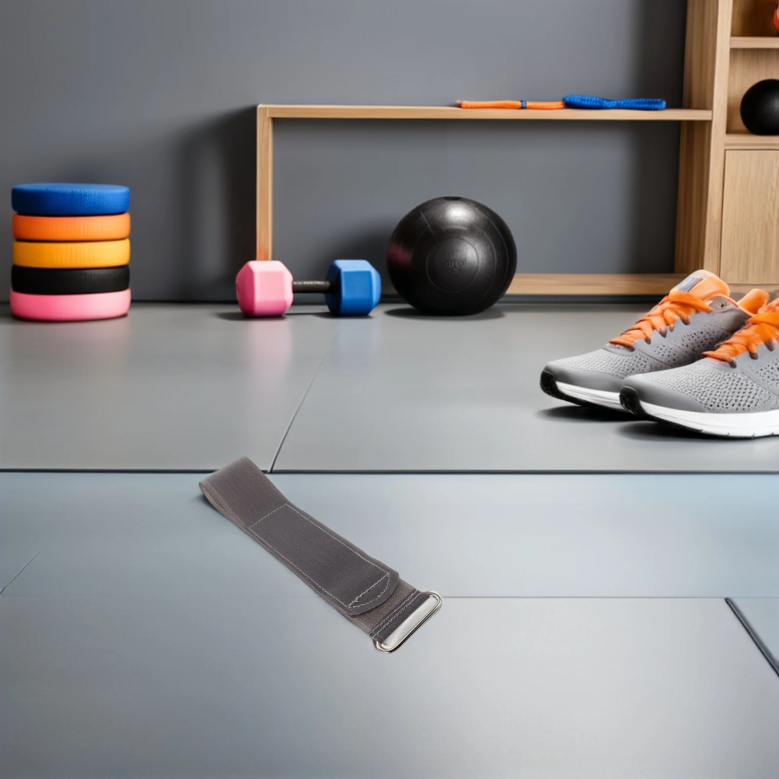 

2Pcs Elastic Foot Pedal Straps 51cm Gray Nylon Band for Gym Equipment Adjustable Fitness Straps Rowing Machine Accessories