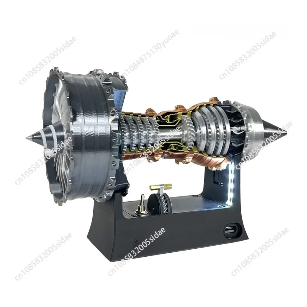 New 25cm TR 900 Turbofan Engine Model Aviation Aircraft Engine Power Turbine Super Cool Metal Small Toy Collectible Gift