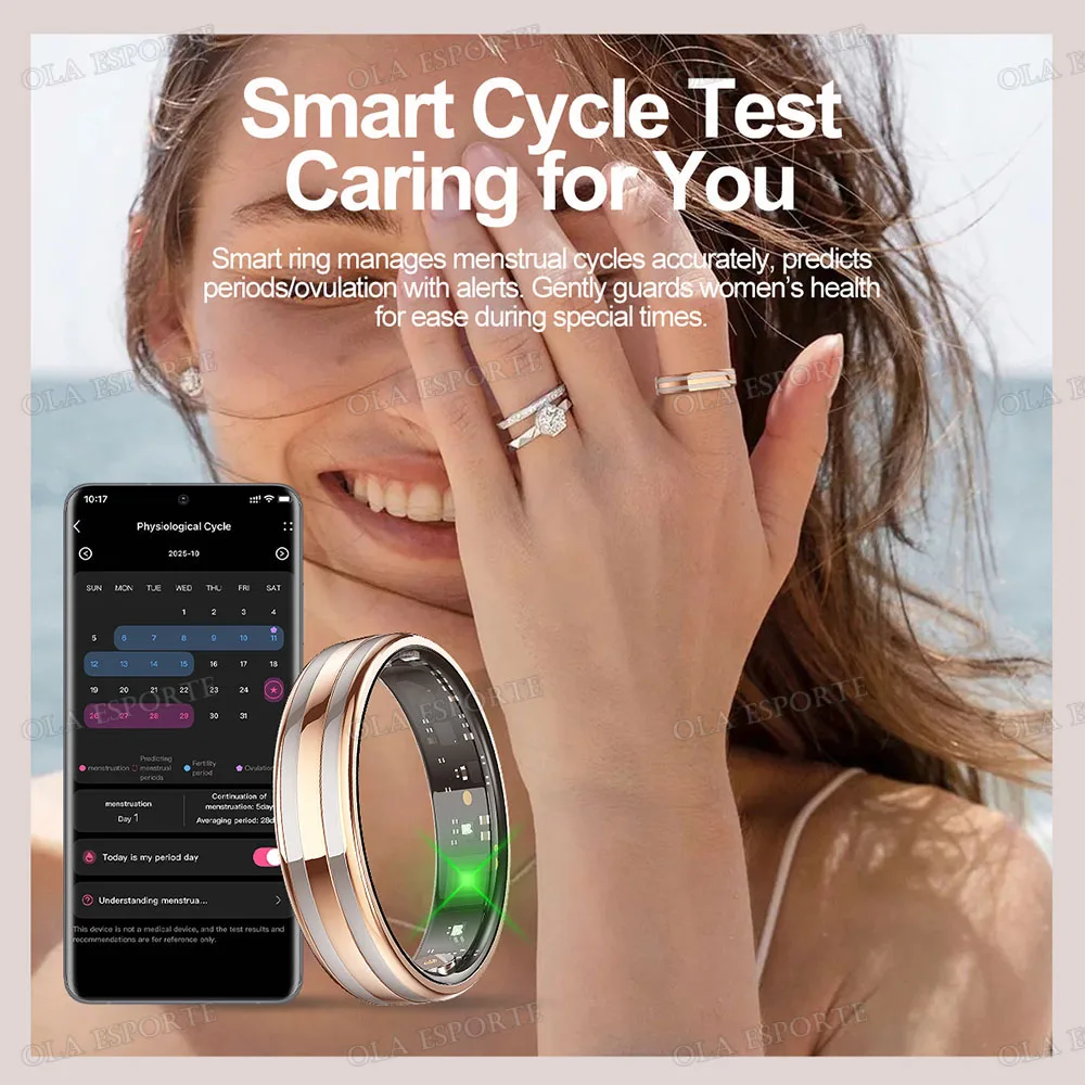 Gesture Sensing Smart Ring Outdoor Waterproof Smartring Real HRV Monitoring Heart Rate Blood Oxygen Health Monitor Sports Rings view 5