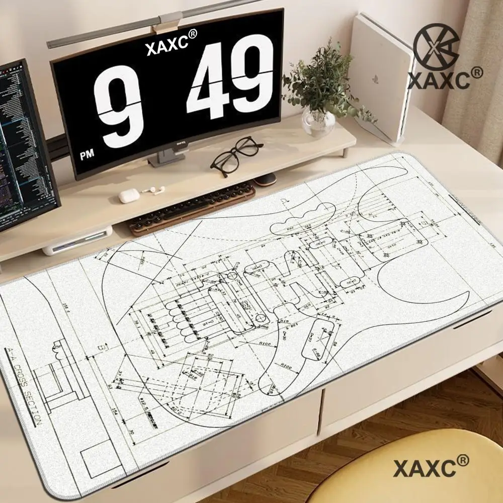 

Guitar Instrument XAXC Mouse Pad large keyboard mouse desk pad non-slip rubber gaming mouse pad laptop mouse carpet