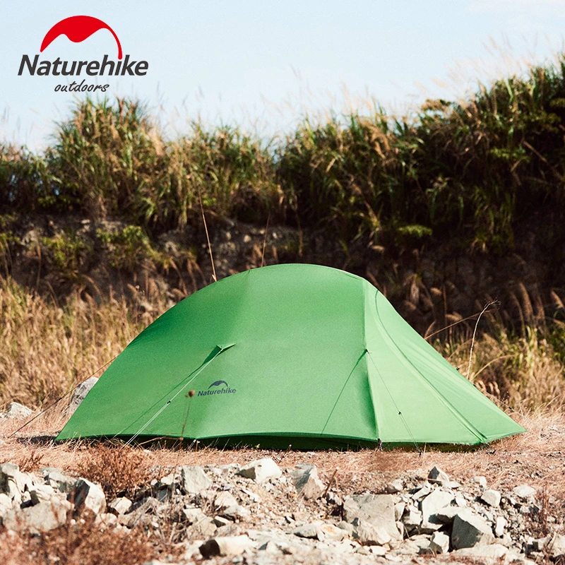 Naturehike Ultralight Campingเต็นท์ 210TแบบพกพาCloud Upฐาน 1 2 คนShelterเต็นท์กระเป๋าเป้สะพายหลังพับเต็นท์เดินทางกันน้ํา