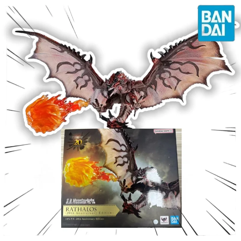 

【In Stock】Bandai SHM Monster Hunter Fire Dragon 20th Anniversary Edition Action Figure Anime Model Toy Collection Gift Ornament