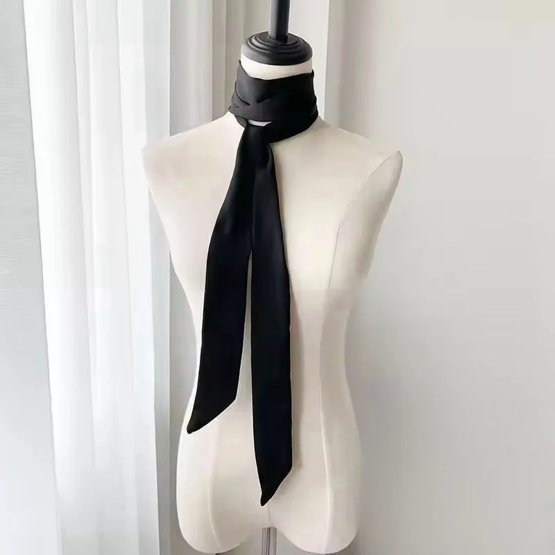 5x200cm Solid Silk Hairbands for Women