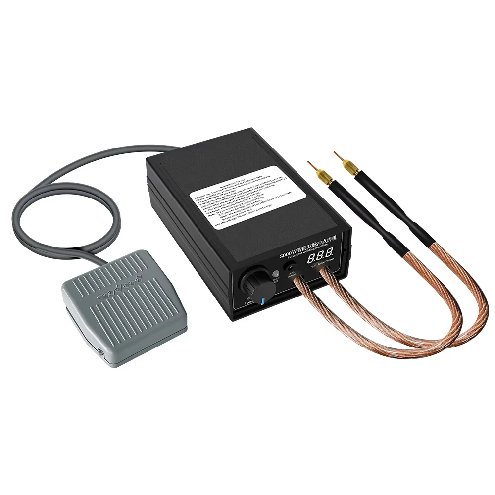 Vendite calde buona saldatrice a punti ad alta potenza da 8000 W Display digitale saldatrice a punti Smart Dual Pulse Street