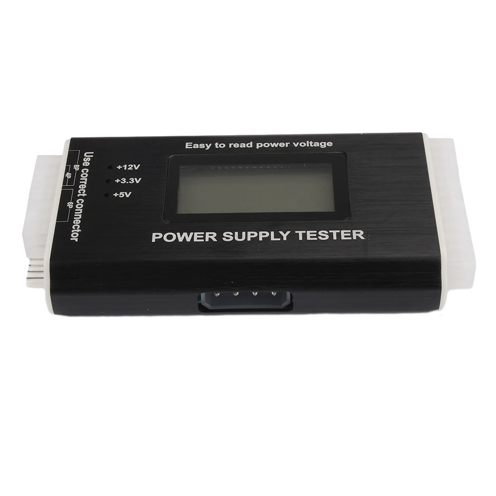 LCD Computer Power Supply Tester Diagnostic Tools ATX BTX ITX 20/24 Pin Power Supply Tester Battery Power Bank Meter