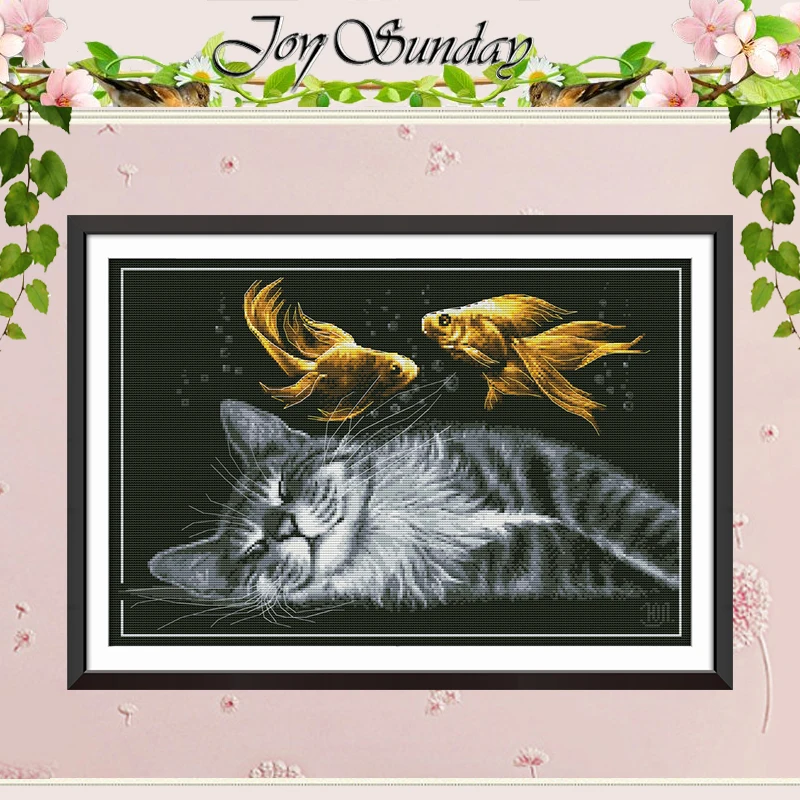 

Cat's Dream Patterns Counted Cross Stitch Set DIY 11CT 14CT 16CT Stamped DMC Cross-stitch Kit Embroidery Needlework Home Decor
