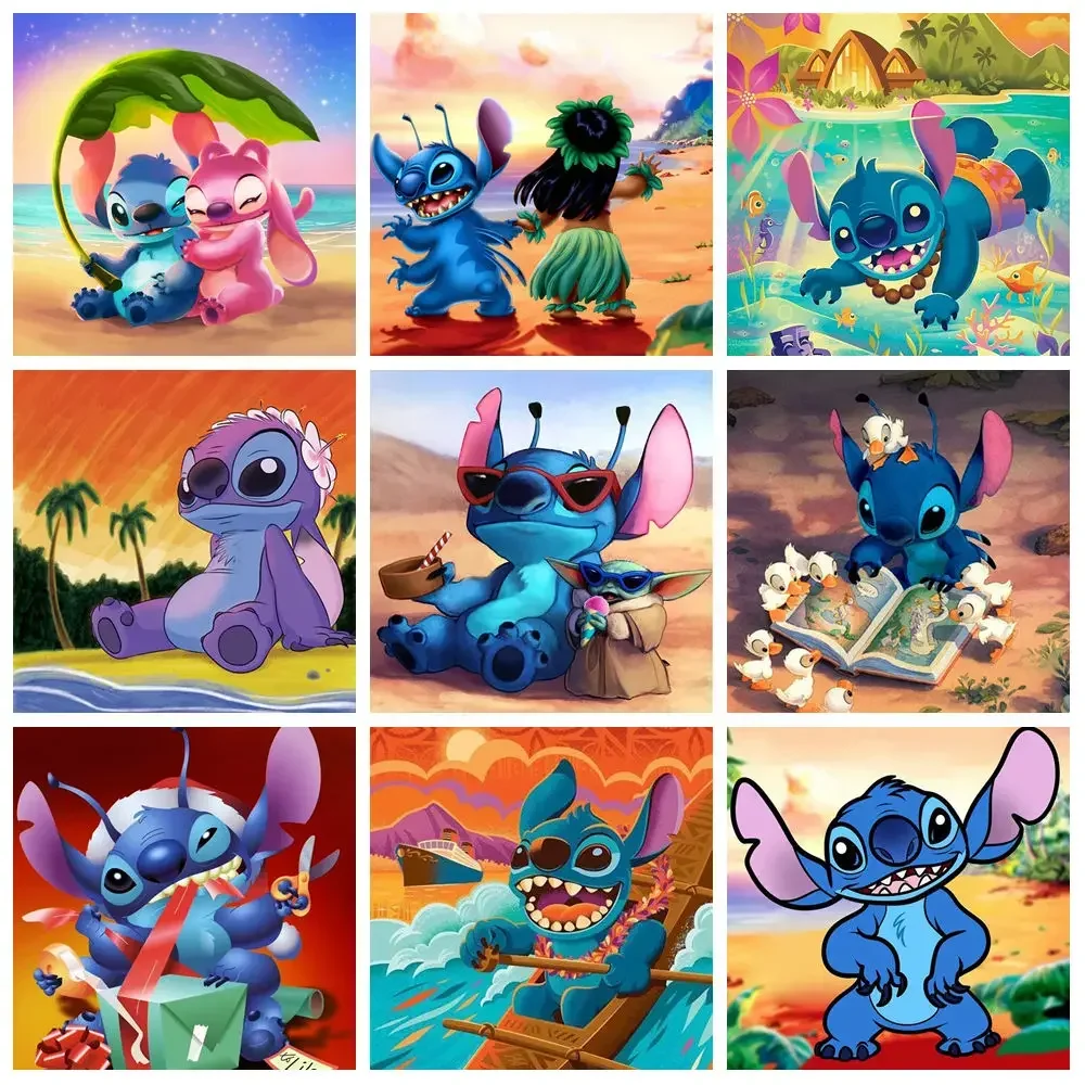 

Дисней DIY алмазная живопись стежка 2024 новый мозаичный мультяшный набор вышивка приморский крест домашний декор детский подарок ремесла