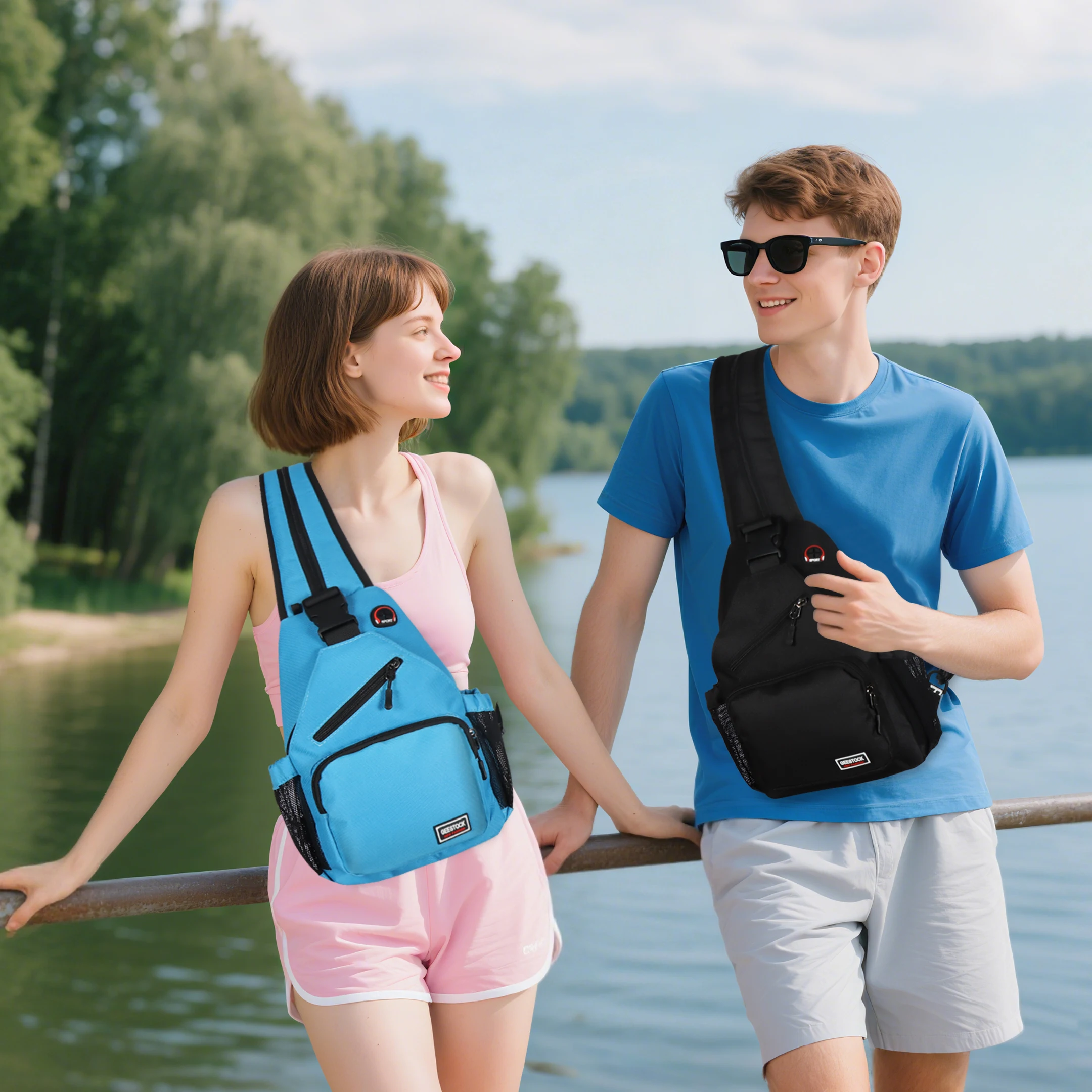 

Casual Oxford Sports Backpack Durable Waterproof Lightweight Bag with Multi Pockets for Men Women Outdoor Gym Travel Commute