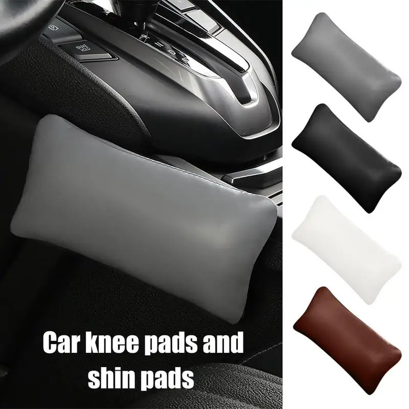 

2pcs Car Knee Cushion Auto Knee Pad Protective Cushion Mats Soft Leather Door Armrest Foot Care Thigh Support Comfort Pillow