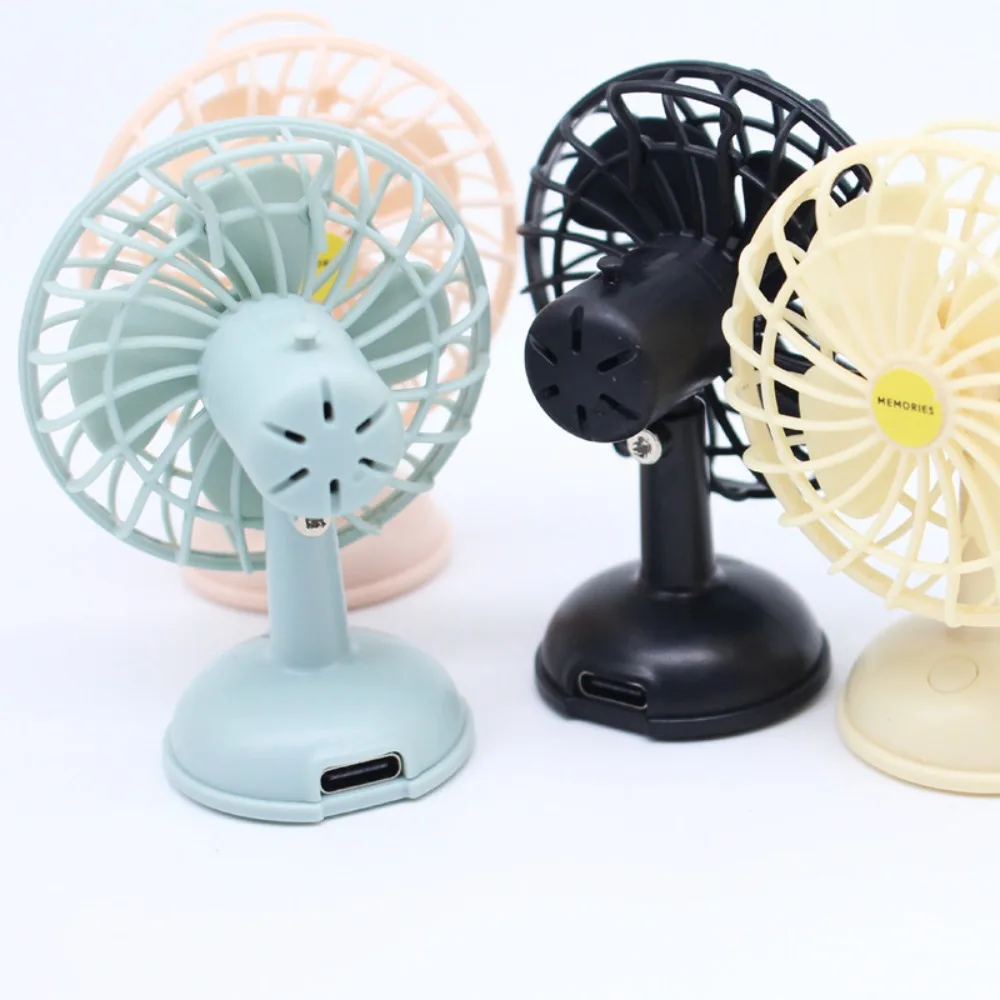 Poppen Decor Poppenhuis Desktop Fan Creatieve Elektrische Legering Miniatuur Fan Mini Scene Model Miniatuur Poppenhuis Fan Zomer