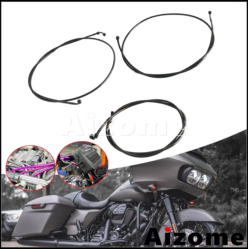 Motorcycle Braided Line Brake Hose Banjo For Harley Touring FLTR FLTRX FLTRXS FLTRXST FLTRXSE FLTRU FLTRUSE FLTRKSE 2015-2023