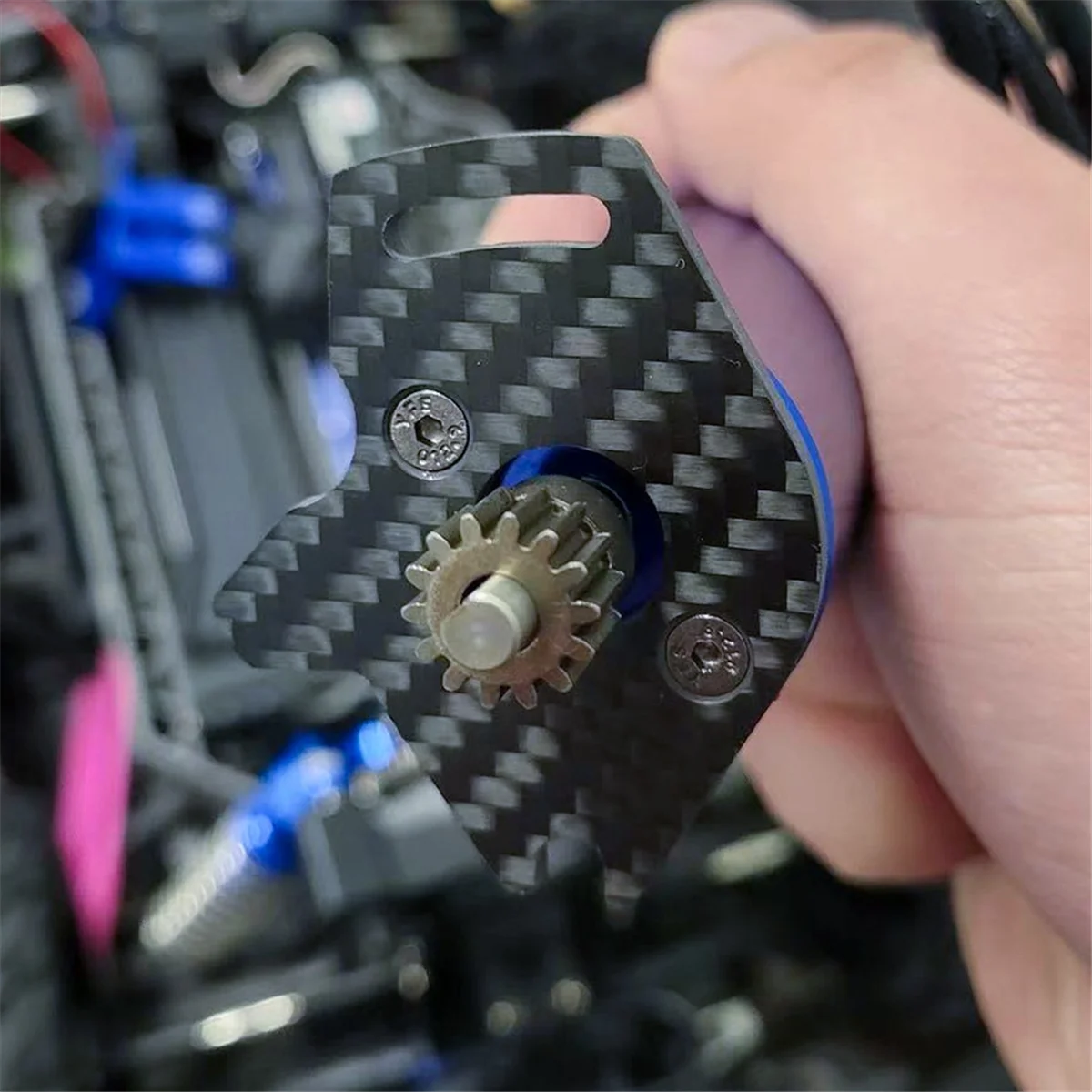 Ultra duurzaam voor Traxxas Slash Dead Mouse Motor koolstofvezel vast stuk, afstandsbediening speelgoedauto-accessoires