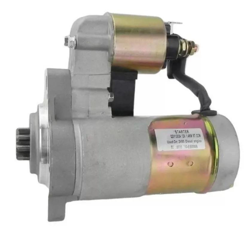 QDY1203A Starter Motor, 12V 1.6KW 9T for Kipor KM2V80-15100 KDE12STA3/EA & Changchai EV80 Diesel Engine