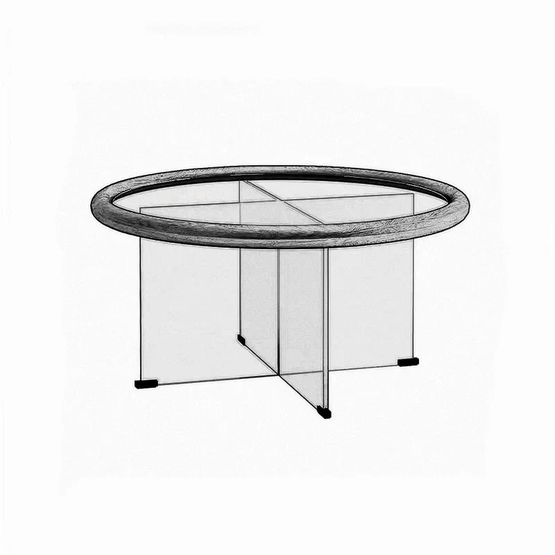 

Простой маленький журнальный столик с геометрическим рисунком, светильник из закаленного стекла, роскошный журнальный столик для гостиной специальной формы