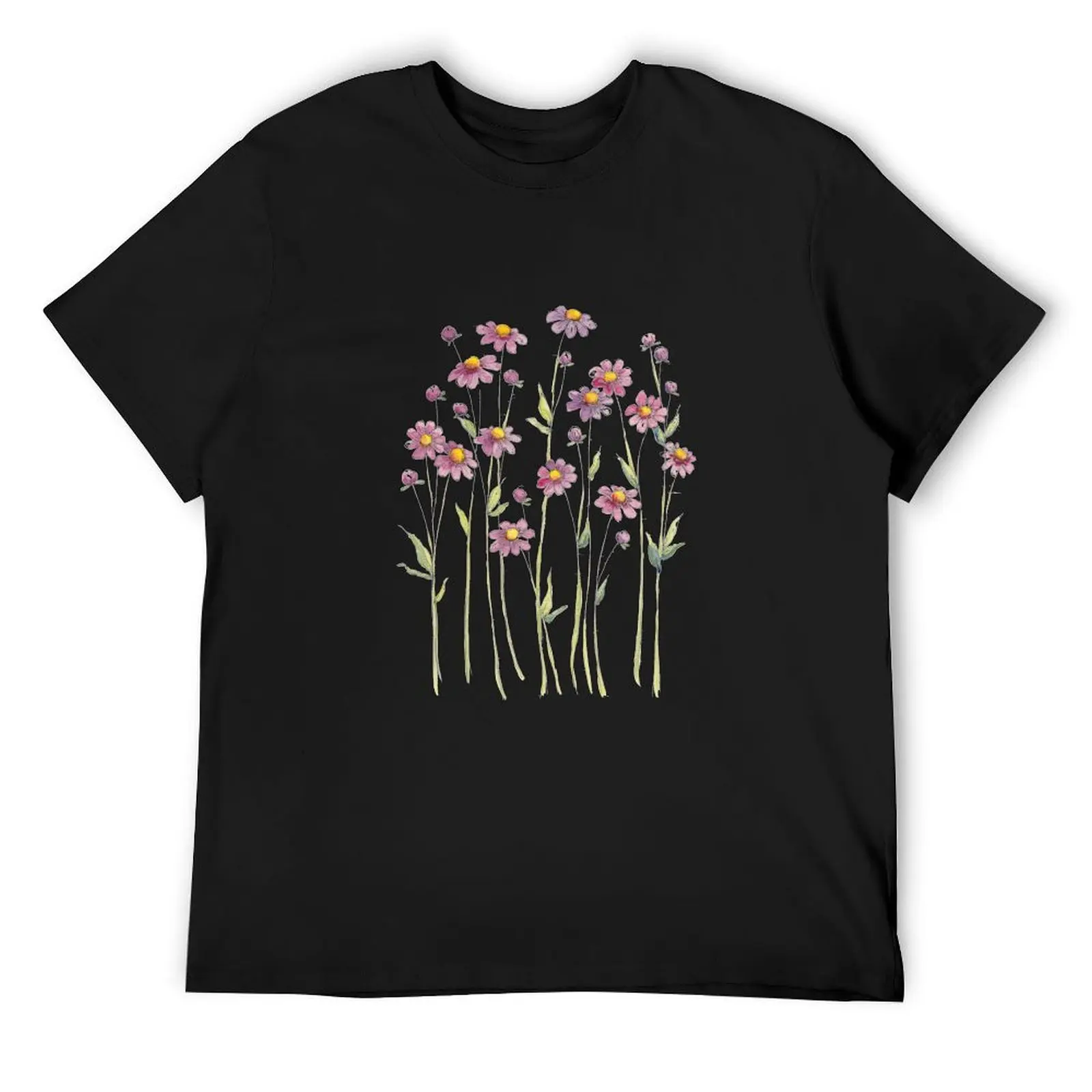 Pretty Mauve Daisies T-Shirt vintage clothes plain baggy shirts vintage mens t shirt