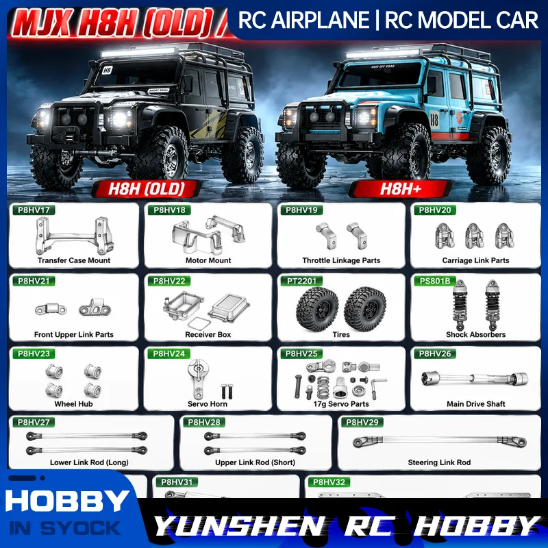 Mjx H8h Old Model/H8h+Original Accessories (2) Front Collision Fixing Bracket Connector Tire Suspension Receiver Box
