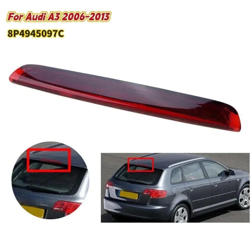 

Светодиодный стоп-сигнал для Audi A3 2006-2013, задний стоп-сигнал с высоким уровнем установки в сборе, 3-я третья красная линза 8P 4945097 C