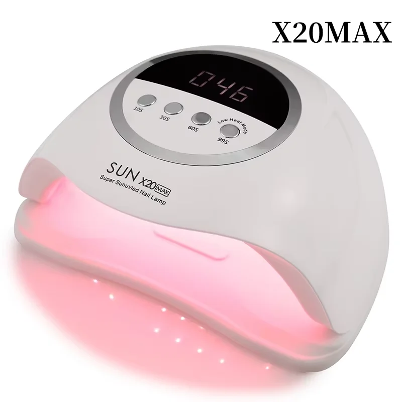 

New 320W SUN X20 MAX UV LED Nail Lamp for Manicure Quick Gel Polish Drying Machine with Large LCD 72LEDs Smart Cabin Nail Dryer