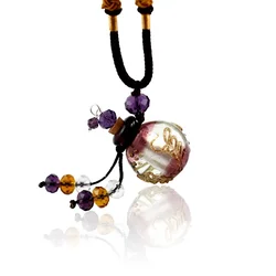 1PC Murano Glass Perfume Baroque Necklaces Essential Oil Vials Aroma  Bottle Necklace