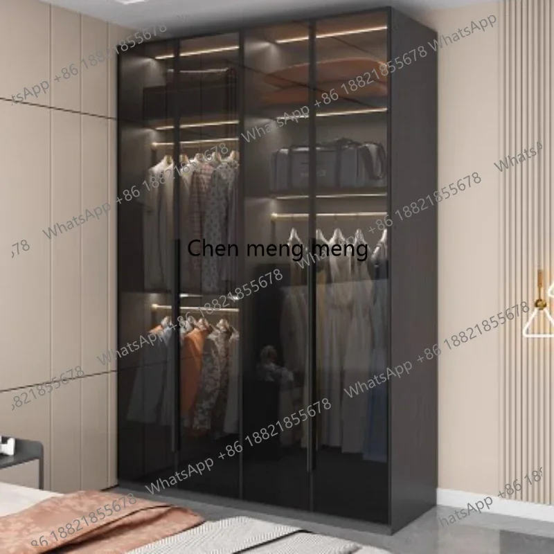 

Organizer Shelve Wardrobe Black Luxury Modern Room Closet Wardrobe Multilayer Shelf Armario Ropero Dormitorio Bedroom Furniture