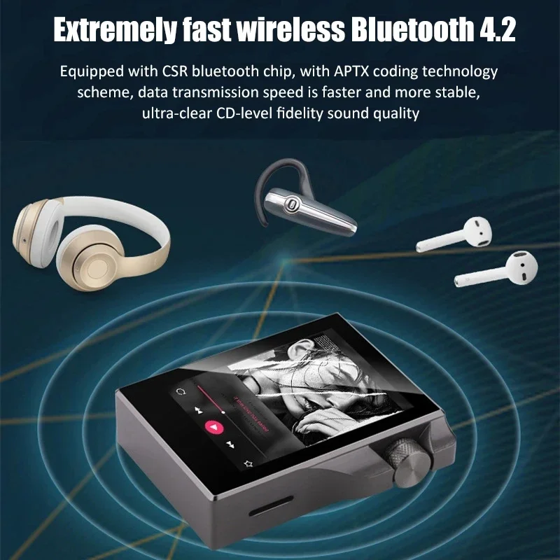 High Quality HiFi Music Player Master Band Grade Fever Sound DSD256 Hard Decoded Lossless 32GB Retro Bluetooth Touch MP3 Player