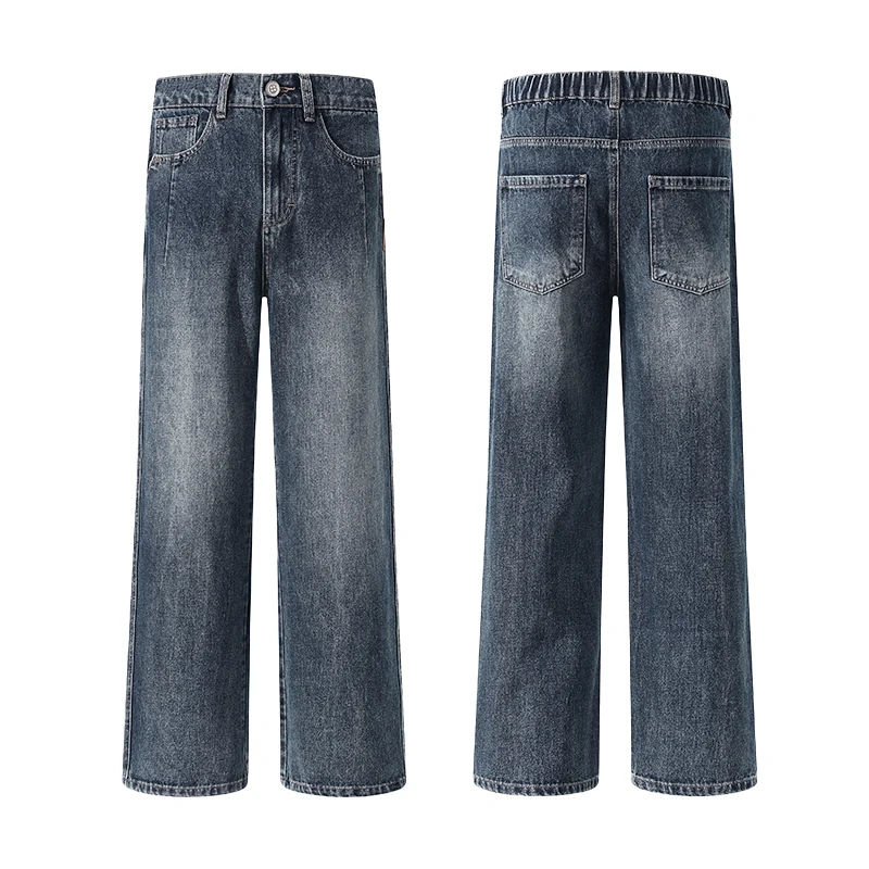 

High Quali Comfortable Men's Straight Leg Jeans Loose Fit Breathable Spring New Sle Casual Straight Cut Polyester Cotton ...