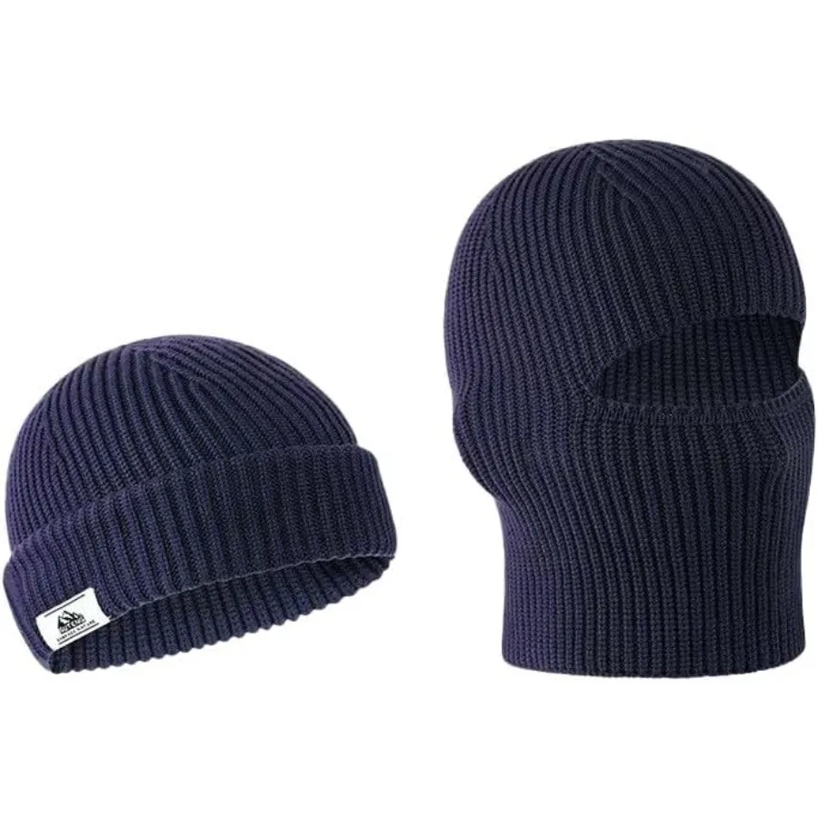 

Балаклава Лыжная маска Маска-балаклава для холодной погоды Теплая маска для лица Балаклава и шапки-бини для мужчин 2 в 1