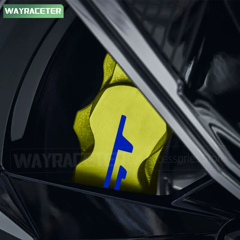 สติกเกอร์คาลิเปอร์เบรครถกันน้ำ6ชิ้นสะท้อนแสง HI TEMP สำหรับ Peugeot 207 3008 5008 2008 106 107 108 205 206 208 RCZ 307 308