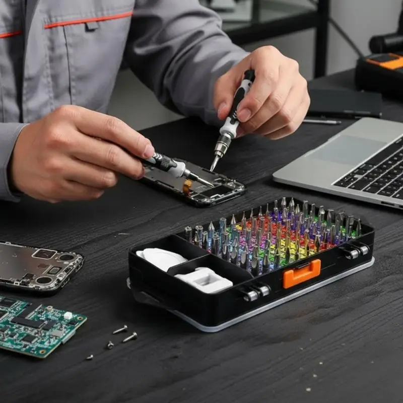 

Набор магнитных отверток 652F, сменные насадки для точного ремонта устройств, портативный органайзер из антикоррозионной стали,