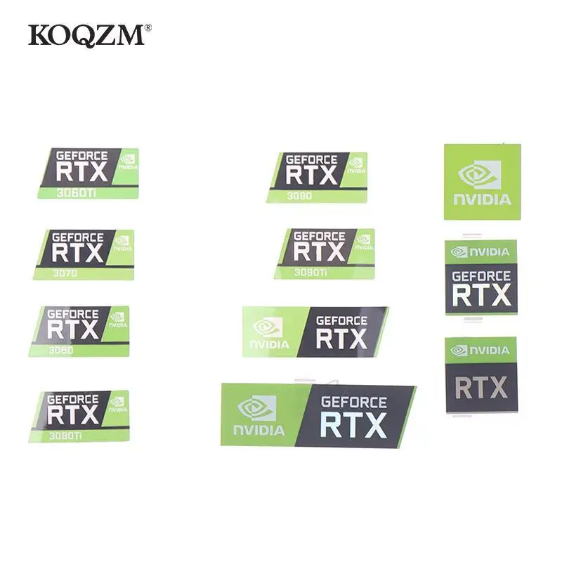 HOT RTX 3090TI 3080TI 3070 3060 NVIDIA GTX GEFORCE Desktop Sticker Laptop Graphics Card Label ,Core I9 I7 I5 I3 Cpu Sticker