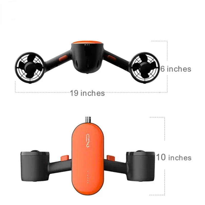 Underwater Scooter Propeller Electric Diving Motor Fins Jet Ski Underwater Drone Scuba Gear for Fishing Snorkeling