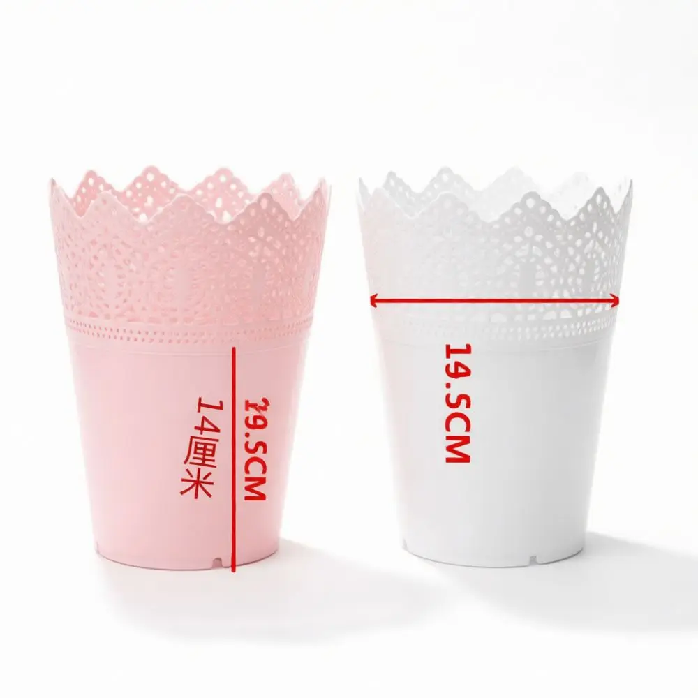 Crown Shape Flower Pot Resin Plastic Succulent Planter European Style Hollow Desktop Organizer Makeup Brush Holder Vase