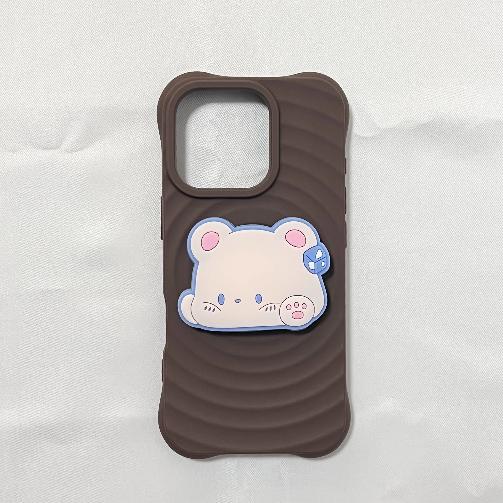 ที่วางโทรศัพท์รูปสัตว์น่ารัก หมีเลมอน ที่จับโทรศัพท์แบบมีกริป ที่ตั้งโทรศัพท์ รองรับ iPhone 17 iPhone 16Pro Max Samsung