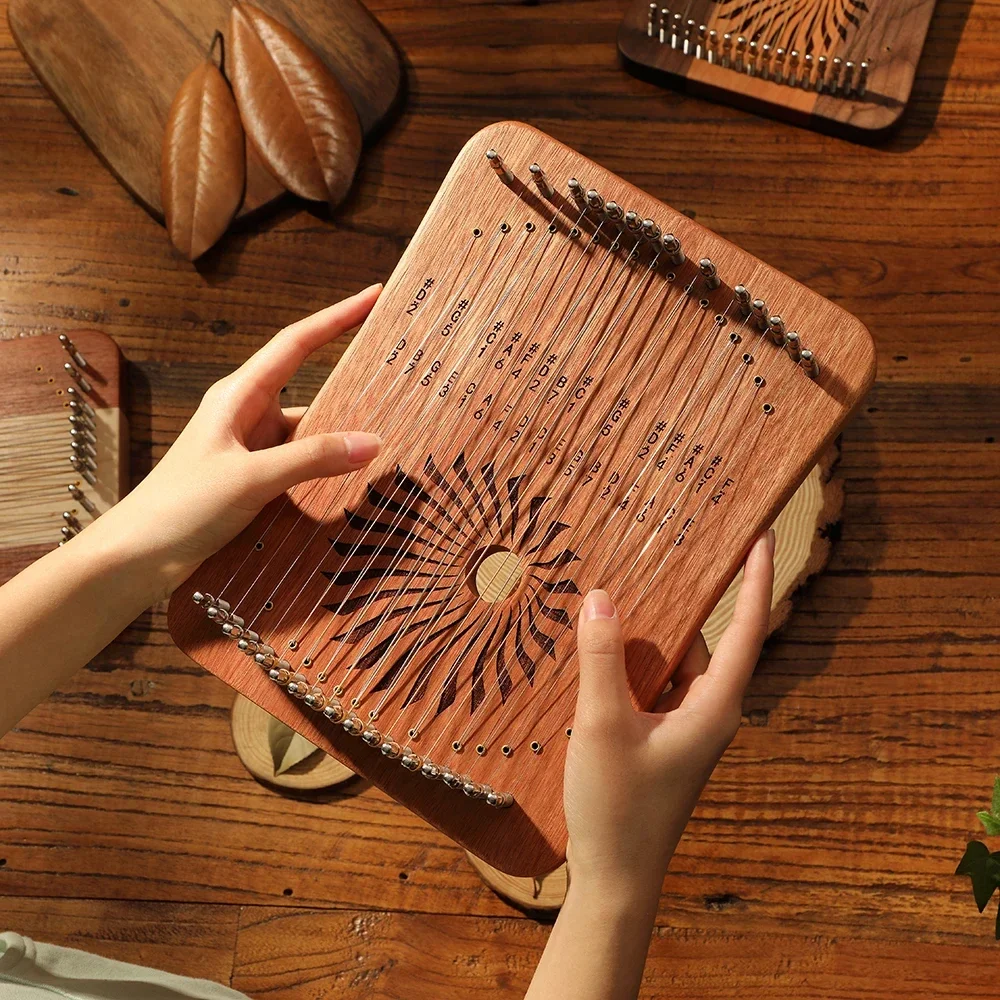 Hluru Lyre 31 سلاسل صغيرة الإبهام Kalyre 17 كاليمبا سلاسل إصبع القيثارة الخشب الإبداعية إصبع قيثارة المبتدئين آلة موسيقية #6