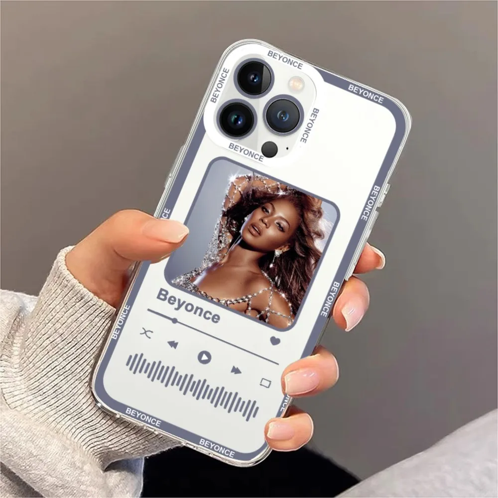 B-Beyonce Singer Phone Case For iPhone 11 12 Mini 13 14 15 Pro Max Transparent Shell