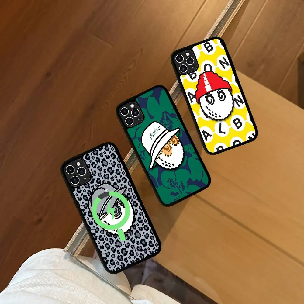 

G-Golf Style Design-M-Malbons Phone Case For IPhone 16 15 14 13 12 11 17 Pro Max Plus Magnetic Wireless Cover