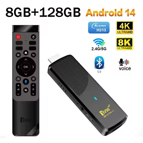 TV98 ATV X9 TV Stick Android 14 Full HD 4K 8K 8GB 128GB 4G 5G WiFi 6 Voice control BT5.0 Allwinner H313 Video Media Player iptv