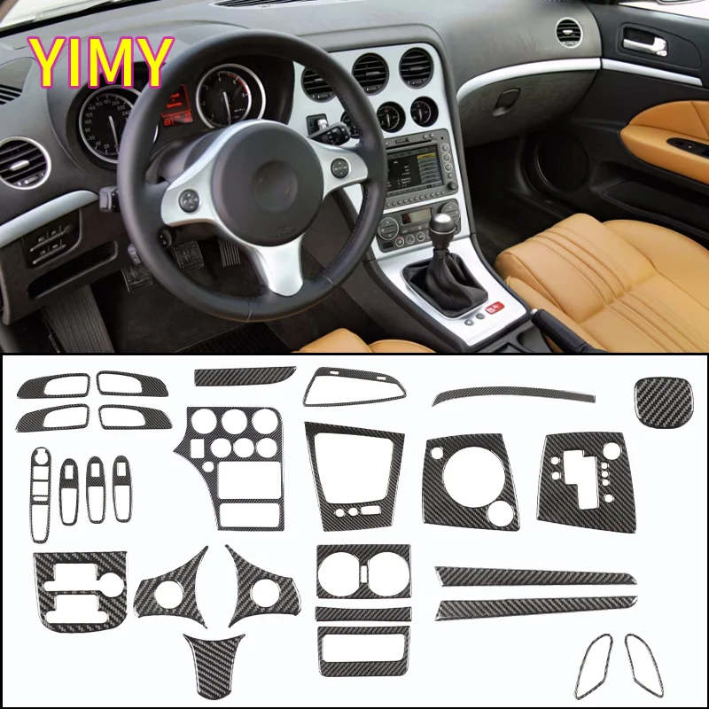 

Carbon Fiber Set Gear Shift Door Trim Car Interior Accessories Decorative Stickers Suitable for Alfa Romeo 159 2004-2011 LHD