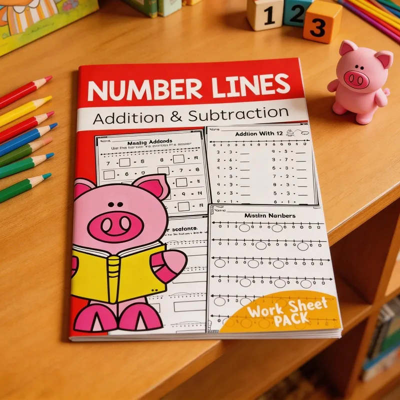 Math and Arithmetic Workbook, Addition and Subtraction Within 30, Number Fill in The Blank Game, 32 Page Fun Number Game
