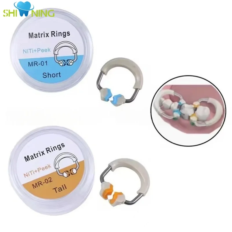

Dental Matrix Bands NITI Metal Matrices Clamp Ring 3D Premier Ring Placement Forcep Sectional Contoured Matrix System Clamping