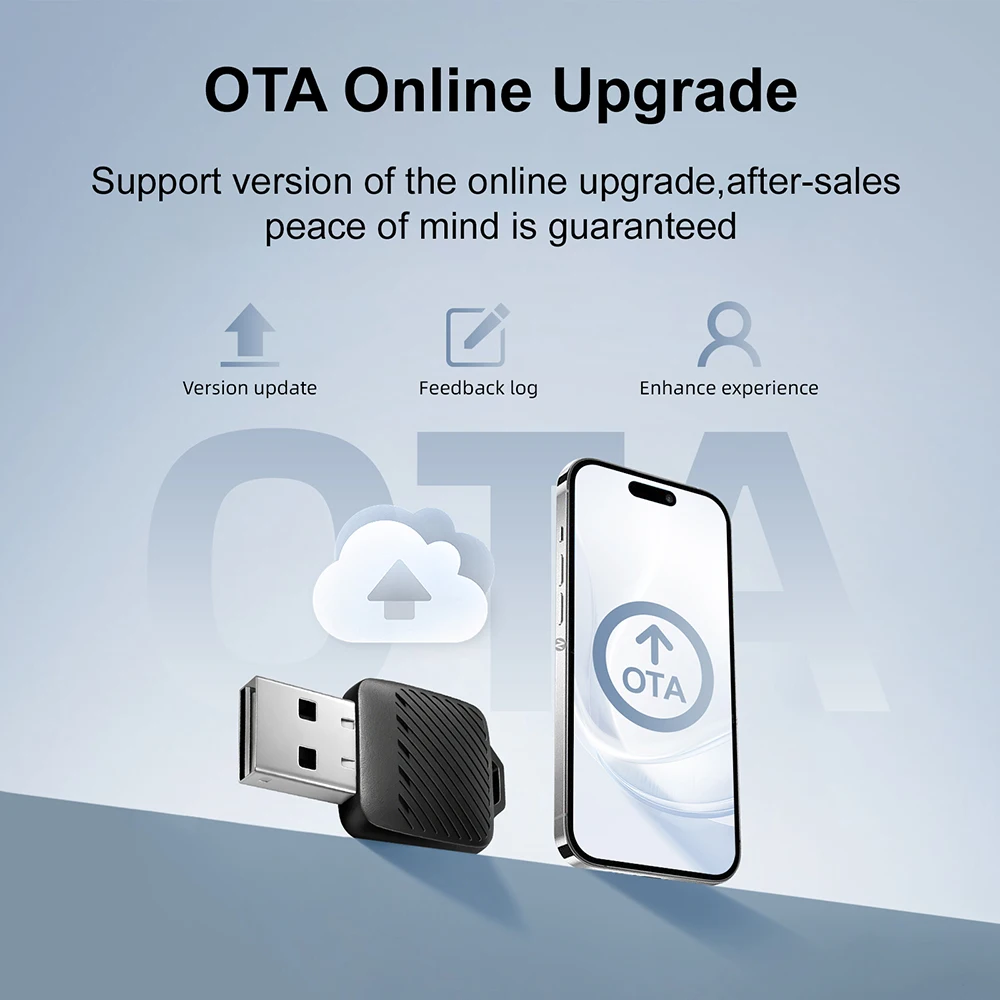 Adapter bezprzewodowy CarPlay i Android Auto 2w1, inteligentny system AI do samochodu z przewodowym CarPlay