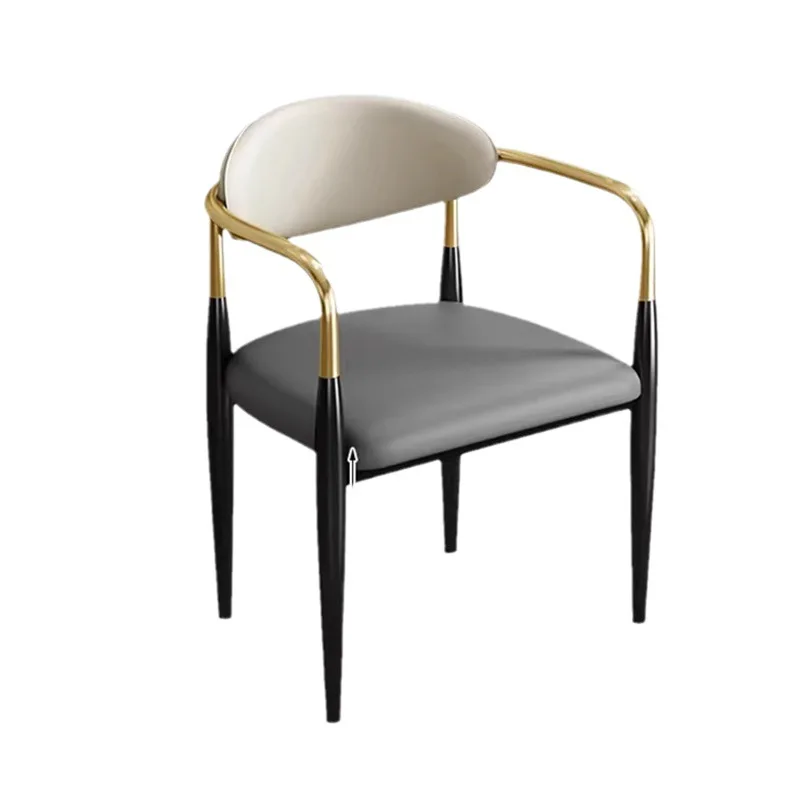 

Nordic simple household light luxury modern dining chair sales office reception negotiation milk tea shop backrest stool