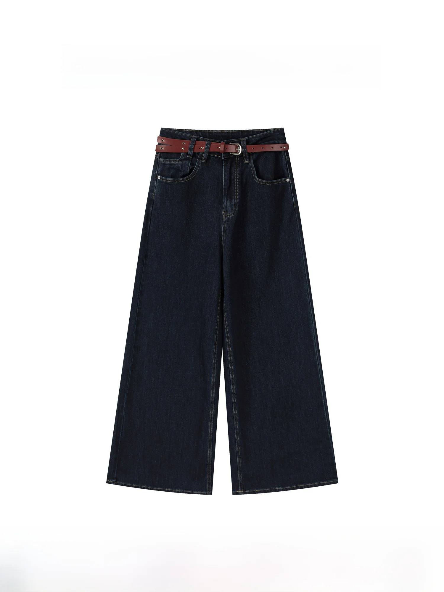 

Женские джинсы с высокой талией и широкими штанинами, модные свободные брюки прямого кроя, осенняя новинка, повседневные, удобные, дышащие