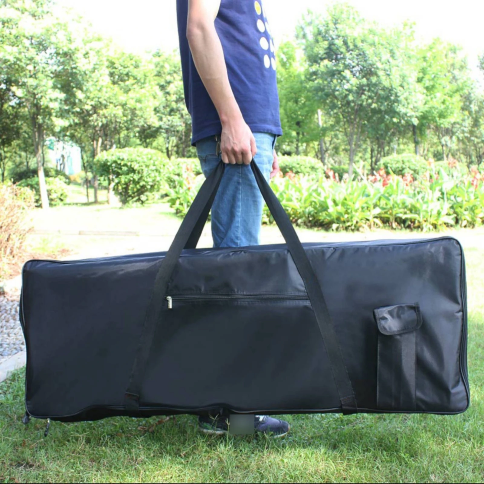 76-Key Keyboard Bag Reinforced Keyboard Bag with Pocket Portable Lightweight for Musicians, Rehearsals, Gigs