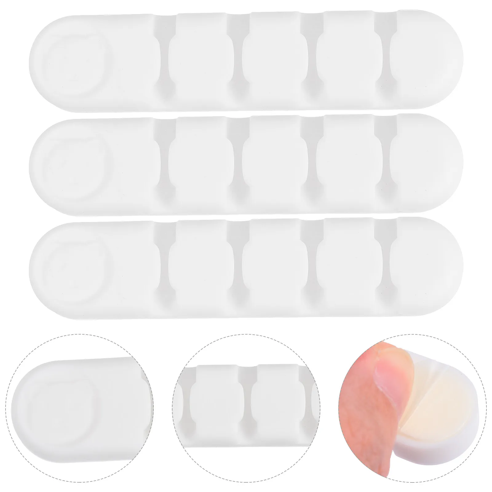 

Набор из 3 силиконовых органайзеров для кабелей: гибкие самоклеящиеся держатели для проводов, наушников и кабелей передачи данных