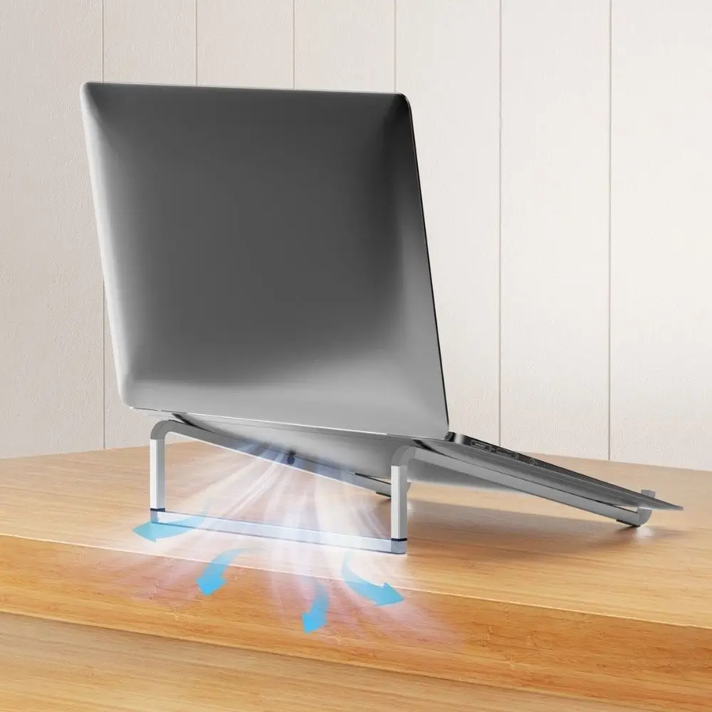 

Складная подставка для ноутбука из алюминиевого сплава, регулируемая высота, охлаждающий кронштейн для ноутбука, рассеивание тепла, противоскользящая