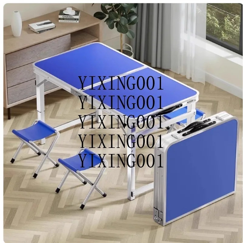 Folding Outdoor Table & Chair Set, Small Portable Aluminum Alloy for Stall Camping Picnic Promotional Use