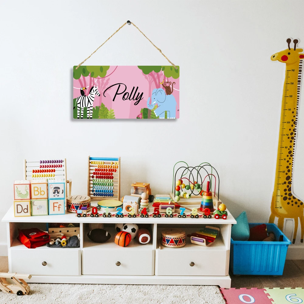 

1 pc colored forest animals Customized Name Personalized Listing Garden Plaque Plate Signs Wall Hanging Sign For Garden