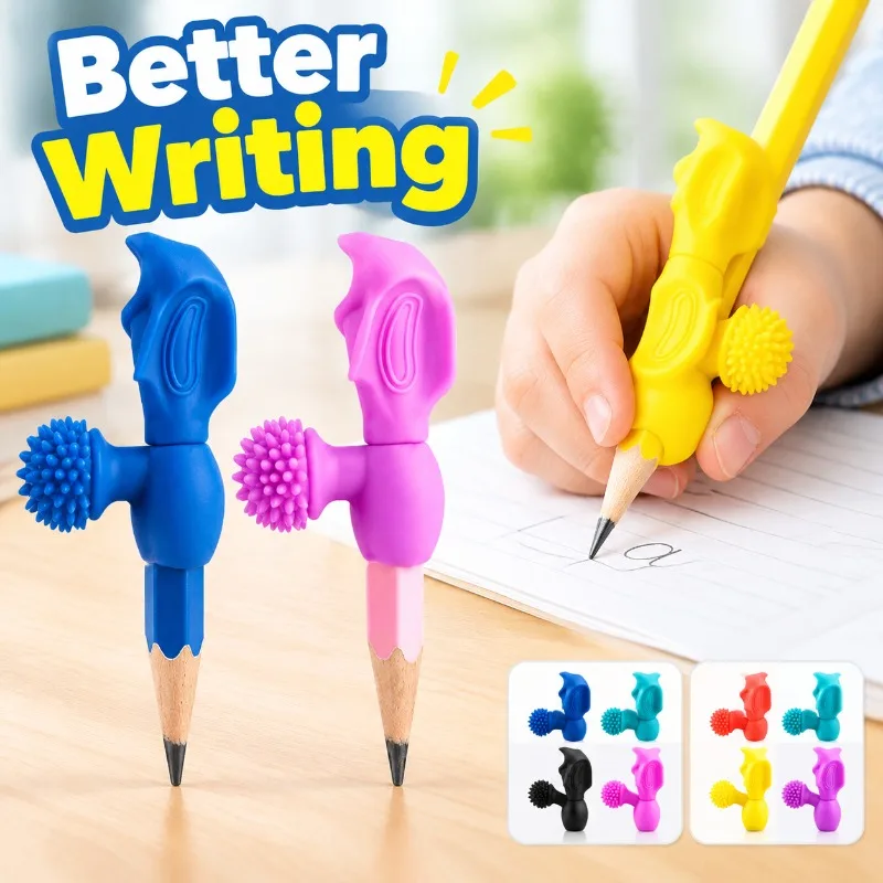 Kids Pencil Grip Corrector Beginner Handhold Posture Rectifier Writing Gesture Adjustment Pen Sleeve Handwriting Training